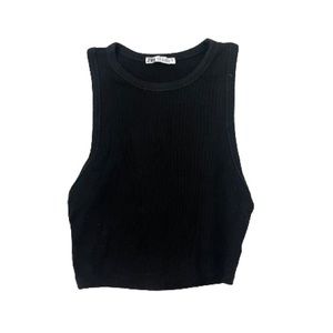 Plain black zara tank top